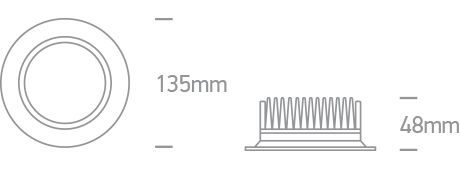 LED Einbau 13W CCT Ø13,5cm schwarz