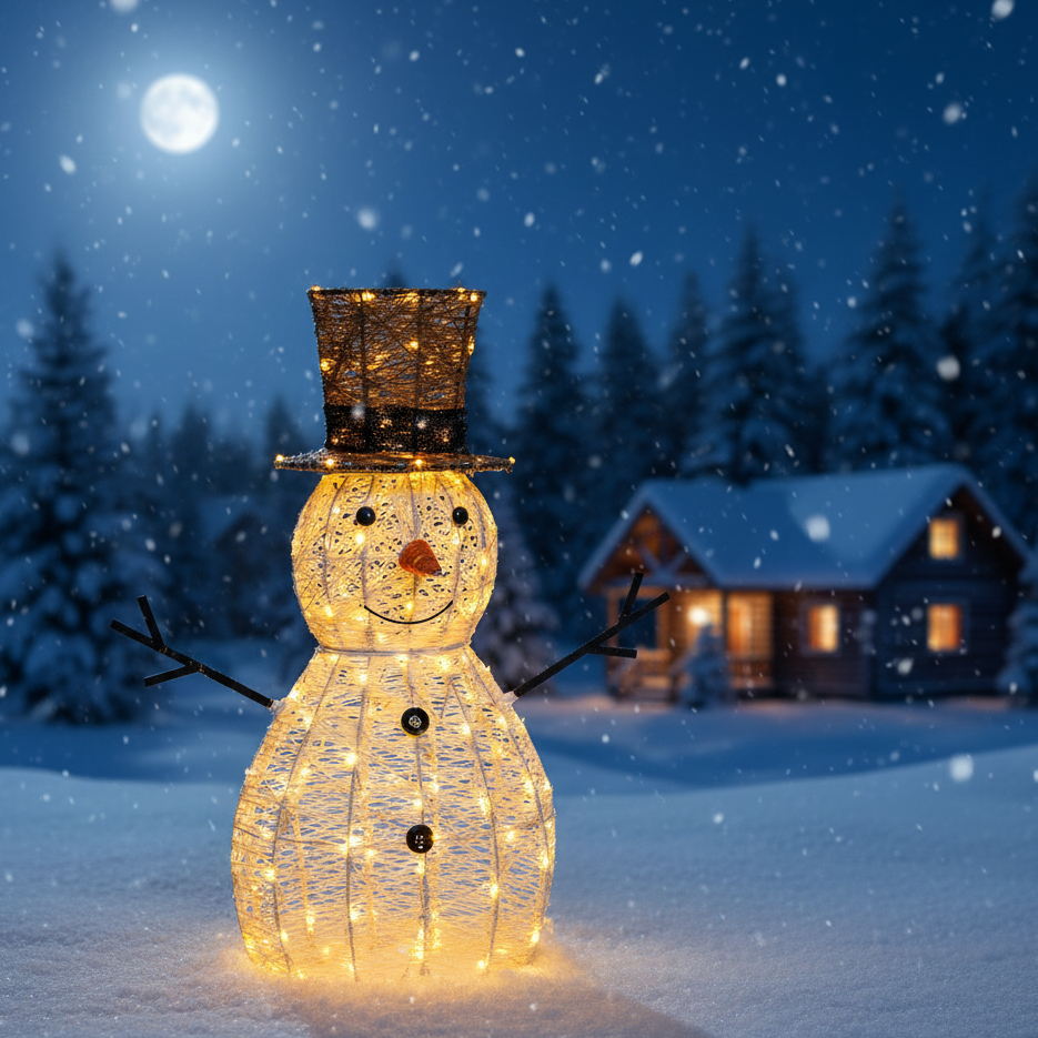 Pupazzo di neve LED 70cm IP44