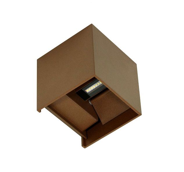 Applique LED cubo marrone