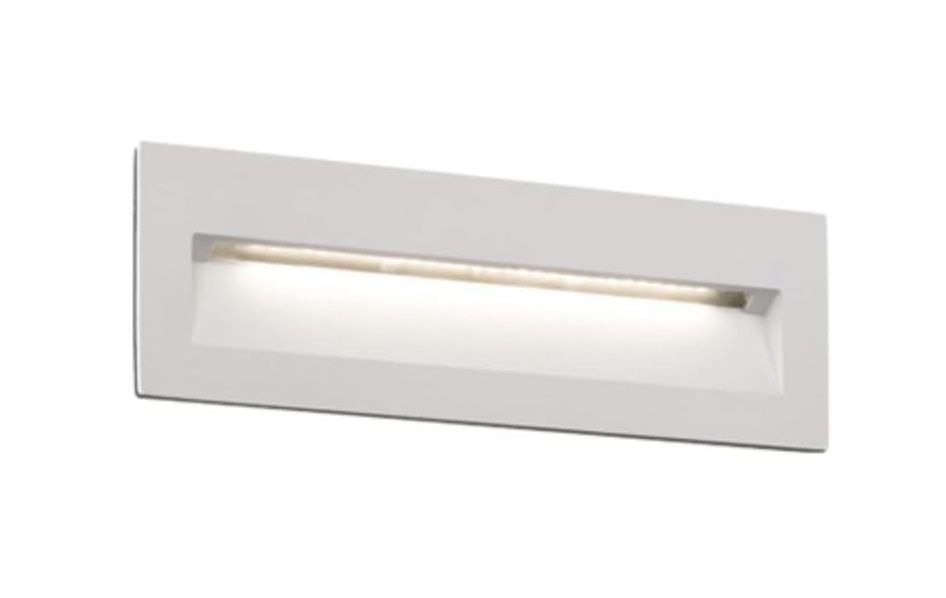 LED incasso parete bianco 8W 3000K IP65