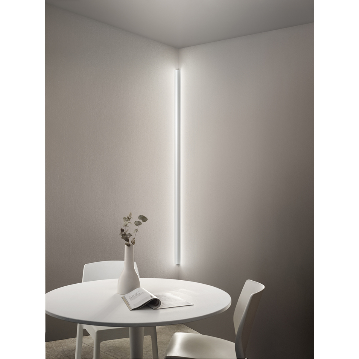 Pannello profilo angolare arrotondato bianco