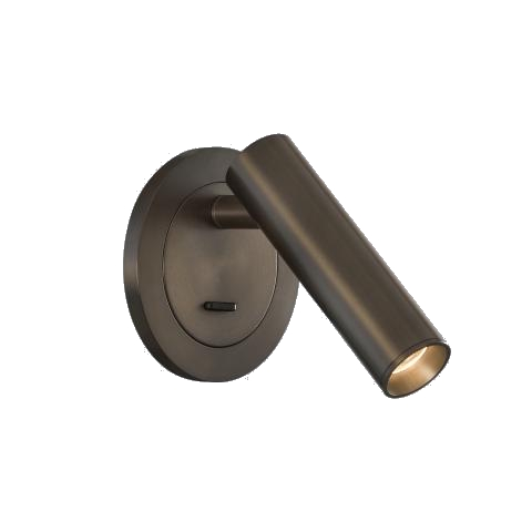 Lampada da lettura a LED da incasso in bronzo con interruttore
