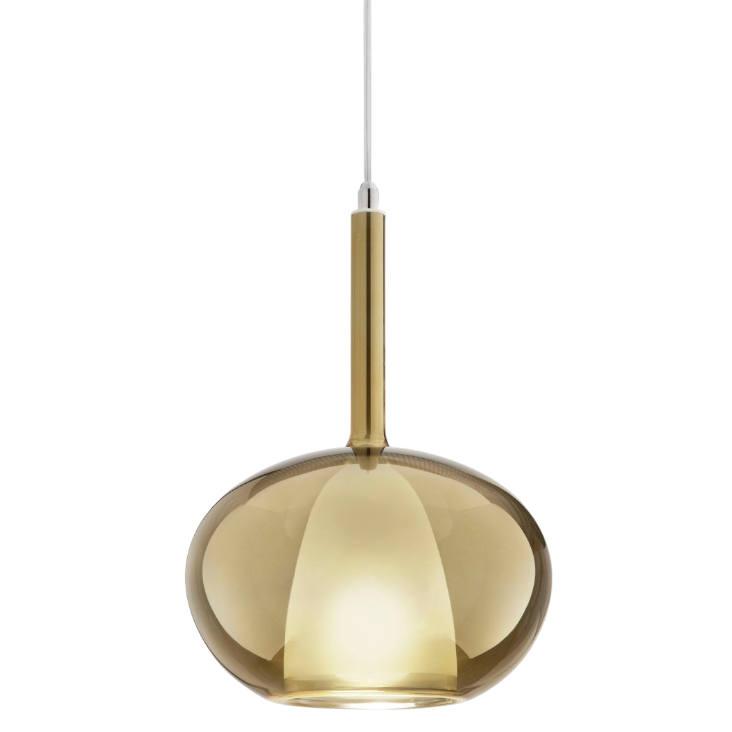 Lampada a sospensione in vetro oro