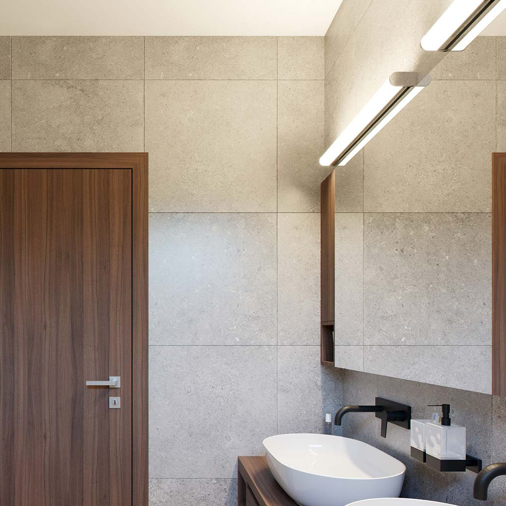 Luce a specchio a LED cromata IP44