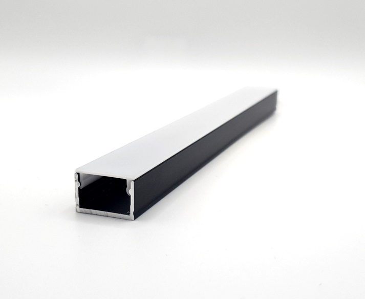 Profilo LED PREMIUM 19x13 Nero con cover opale Profilo LED PREMIUM 19x13 Nero con cover opale