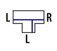 Connettore "T" L/L/R bianco 3PH