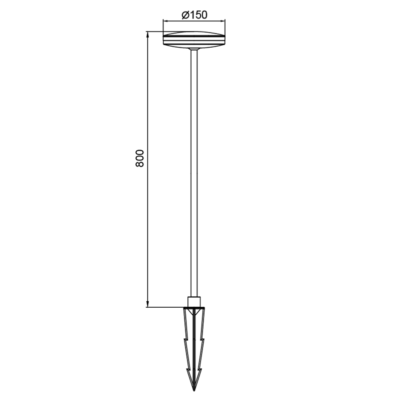 Lampada LED con spina 80cm antracite IP54