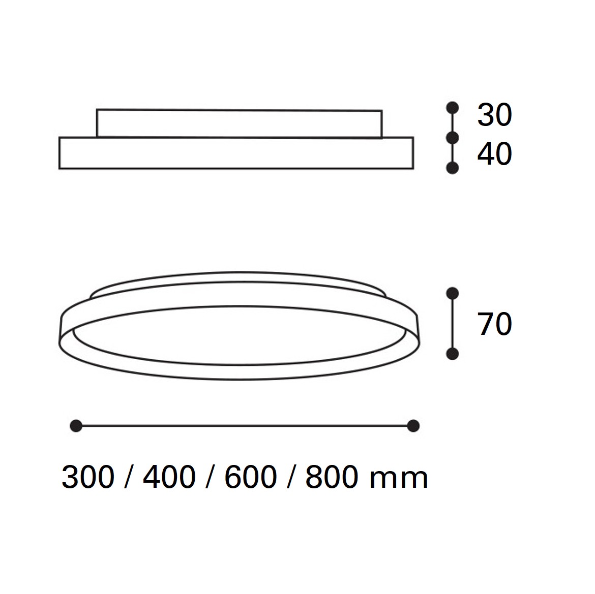 Deckenleuchte LED Dir./Ind. CCT 2700K/3000K/4000K Gold