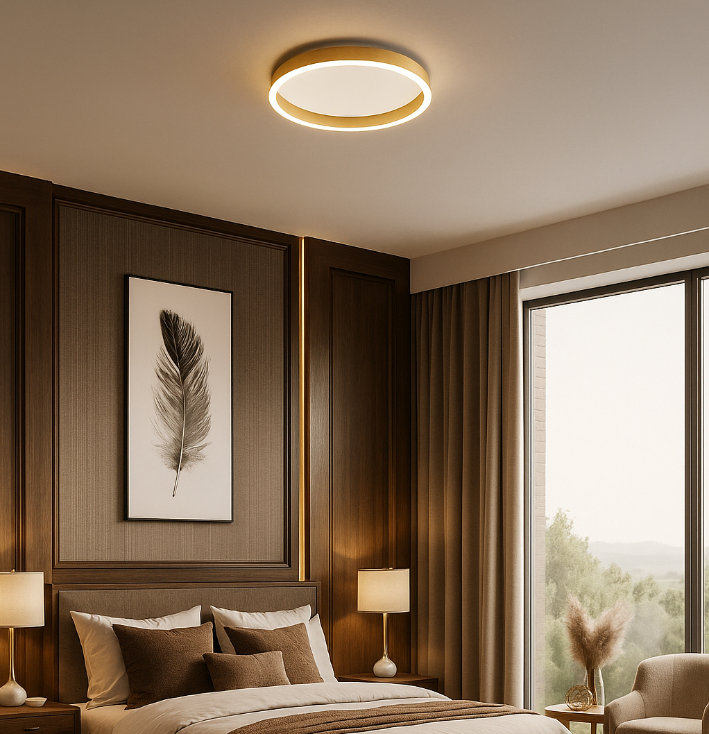 Plafoniera LED oro dir/ind.