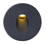 LED incasso parete nero Ø85mm 3W 120lm 38° IP44
