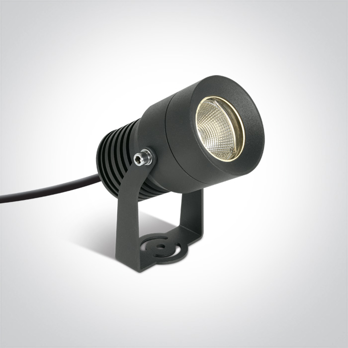 Faretto a spina LED antracite IP65 10W