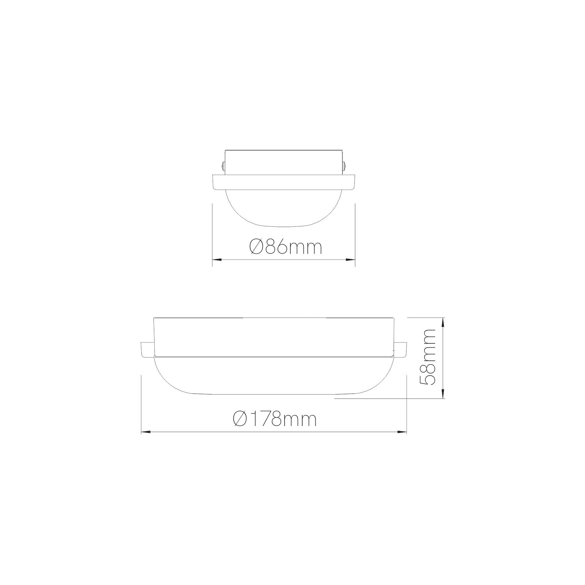 Applique LED IP65 bianco 3000K