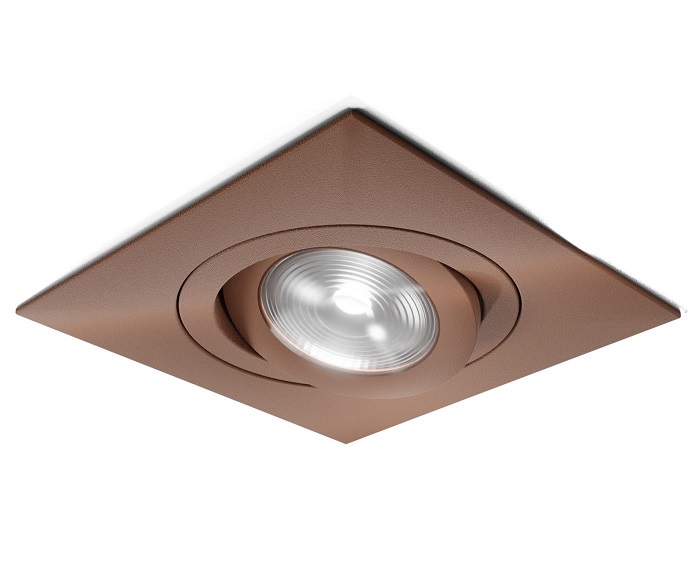 Faretto da incasso GU10 94x94 corten