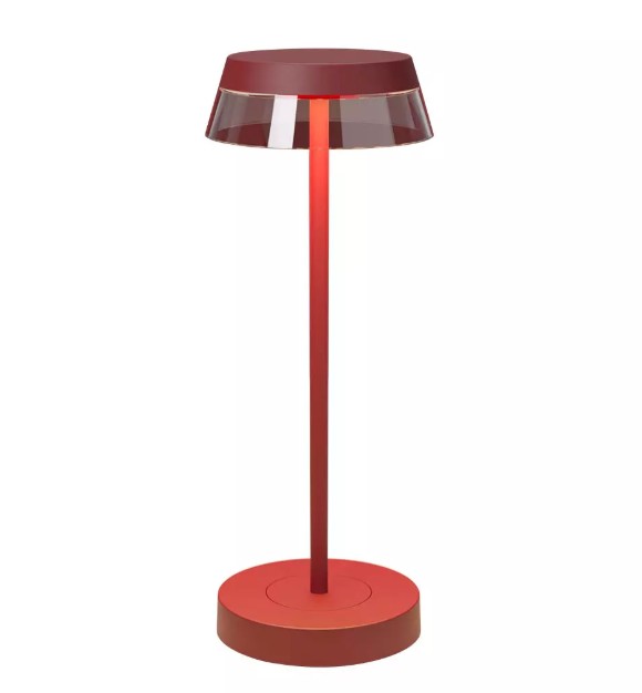 Lampada da tavolo a batteria 3W rosso