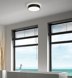 Deckenleuchte LED dir/ind. Ø26 schwarz CCT