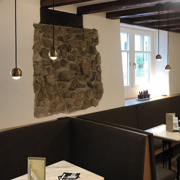 Sospensione a LED con lente 7W ottone