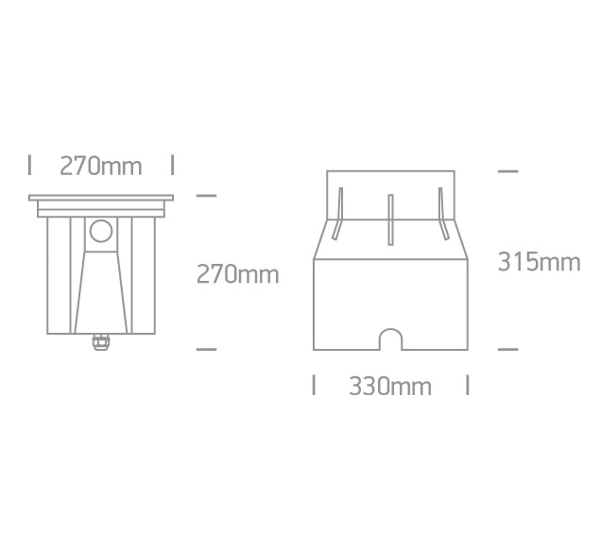 Faretto LED da incasso a pavimento Ø270mm orientabile
