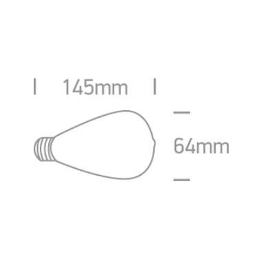 LED E27 ST64 dimmerabile 7W 2200K
