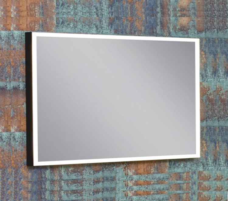 Specchio LED rettangolare con cornice - solo luce diretta