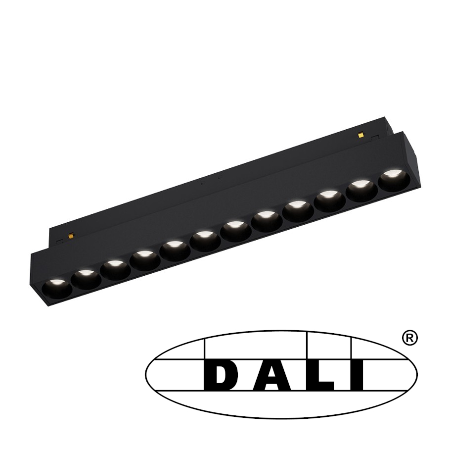 48V-Apparecchio lineare LED nero