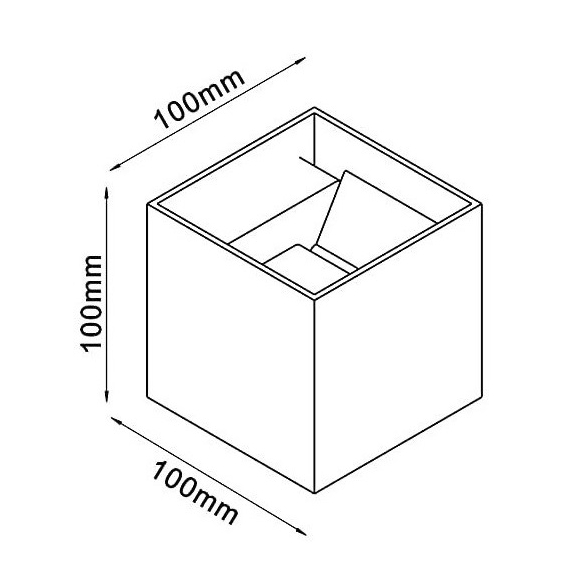 Applique LED cubo marrone
