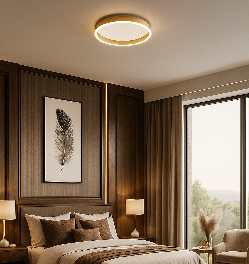 Plafoniera LED Ø80 oro