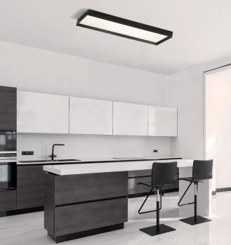 Plafoniera LED 120x30 nero 3000K