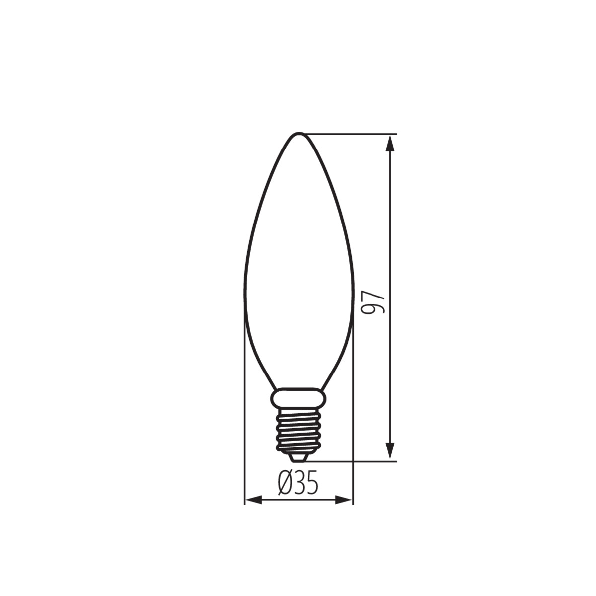 LED E14 Candela Vintage 4.5W 2700K