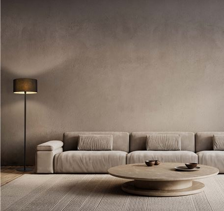 Lampada da terra in tessuto 165cm nero
