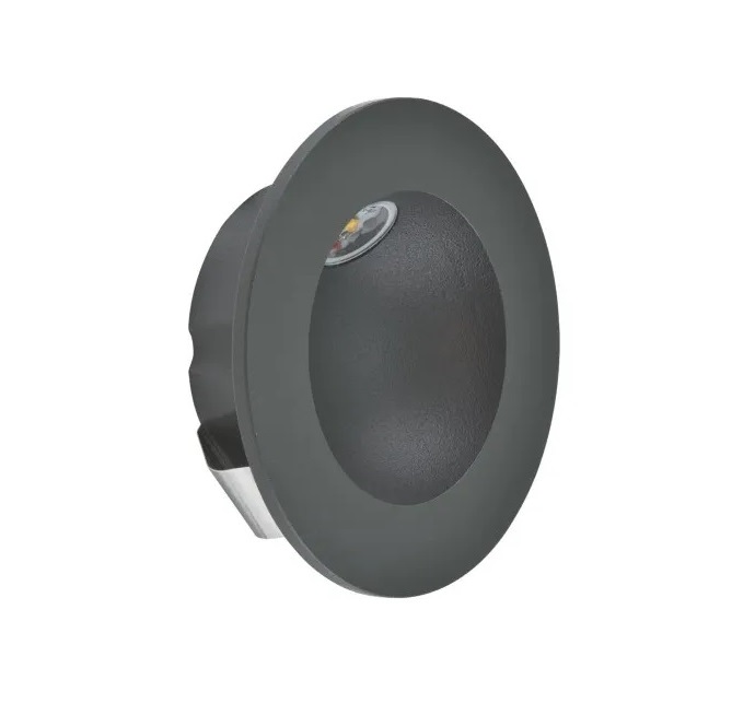 LED incasso parete antracite tondo IP54