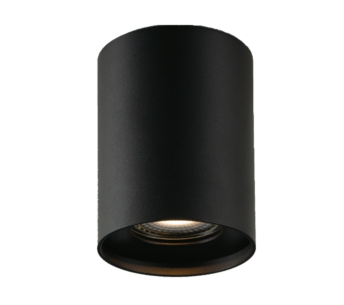 Faretto da superficie GU10 Ø8 nero da incasso