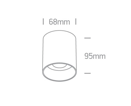 Aufbaustrahler GU10 Ø6,8cm gold