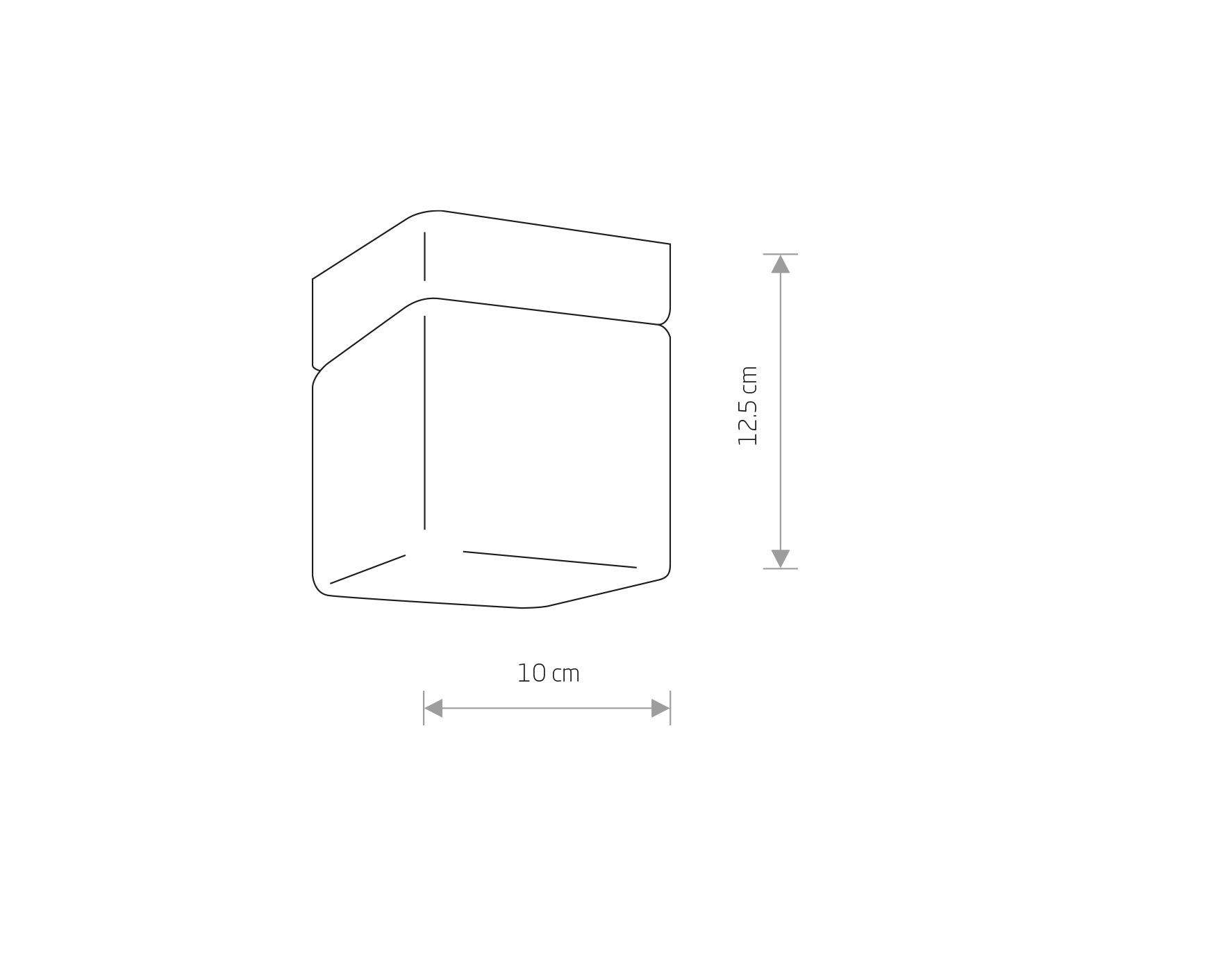 Faretto da superficie IP44 cromo/vetro 10x10