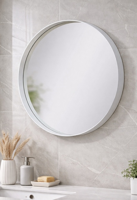 Specchio arretrato con cornice in metallo – senza illuminazione