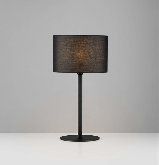 Lampada da tavolo in tessuto 58cm nero