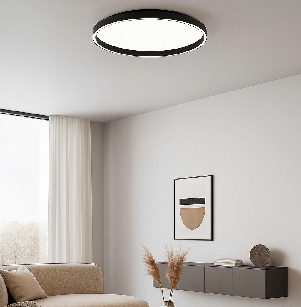 Plafoniera LED Ø80 nero