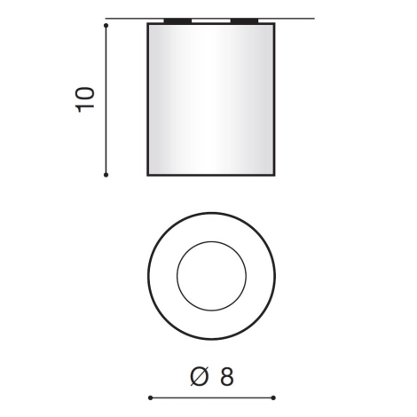 faretto da superficie GU10 nero IP54
