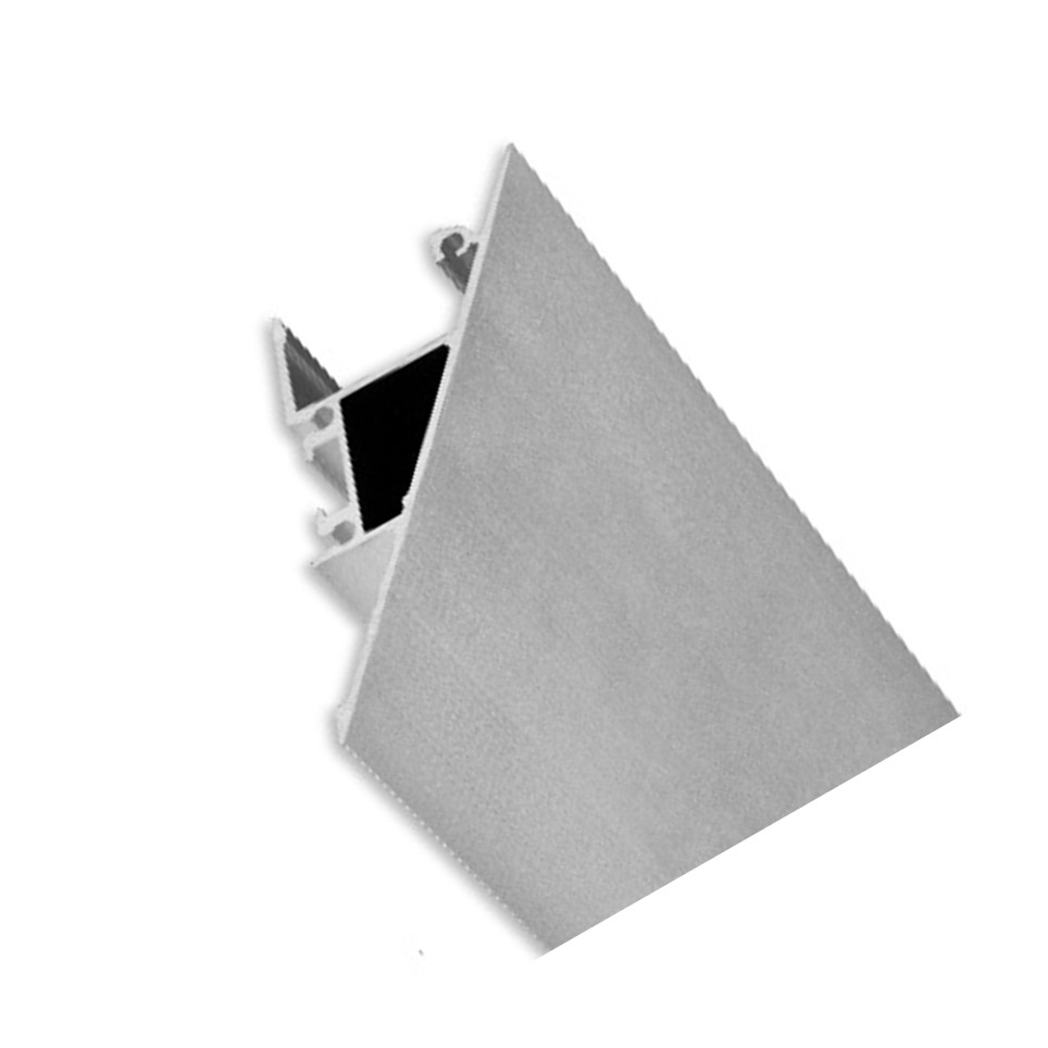 Profilo a parete in alluminio 58,4x27,4mm con copertura opale