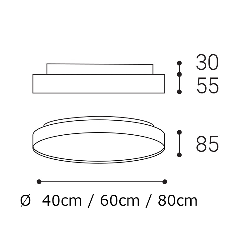 Deckenleuchte LED dir/ind. Kaffee