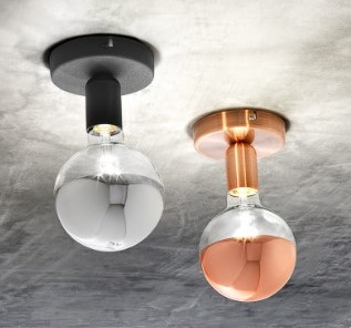 Plafoniera in ottone 1xE27