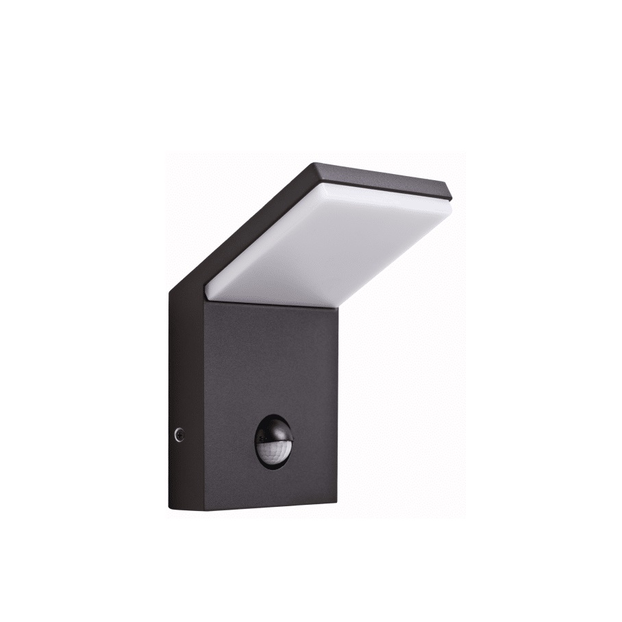 Applique LED nera IP54 3000K con sensore