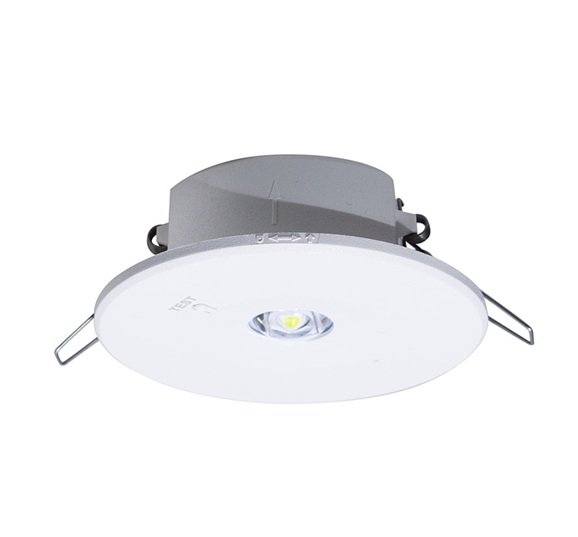Luce di emergenza incasso Ø8cm 1W 3h