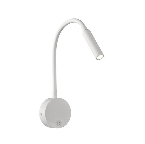 Lampada da lettura a LED bianca 3W braccio flessibile