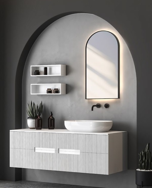 Specchio LED con cornice - indiretto