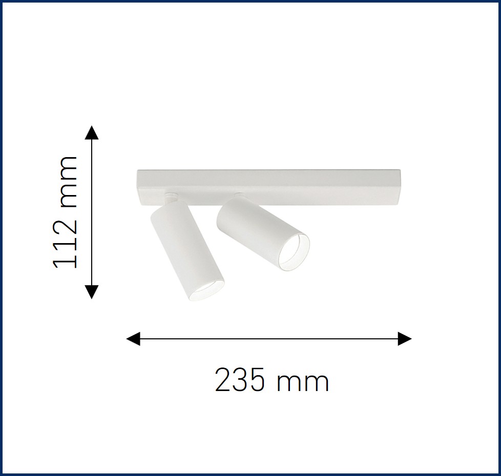faretto 2xGU10 mini bianco