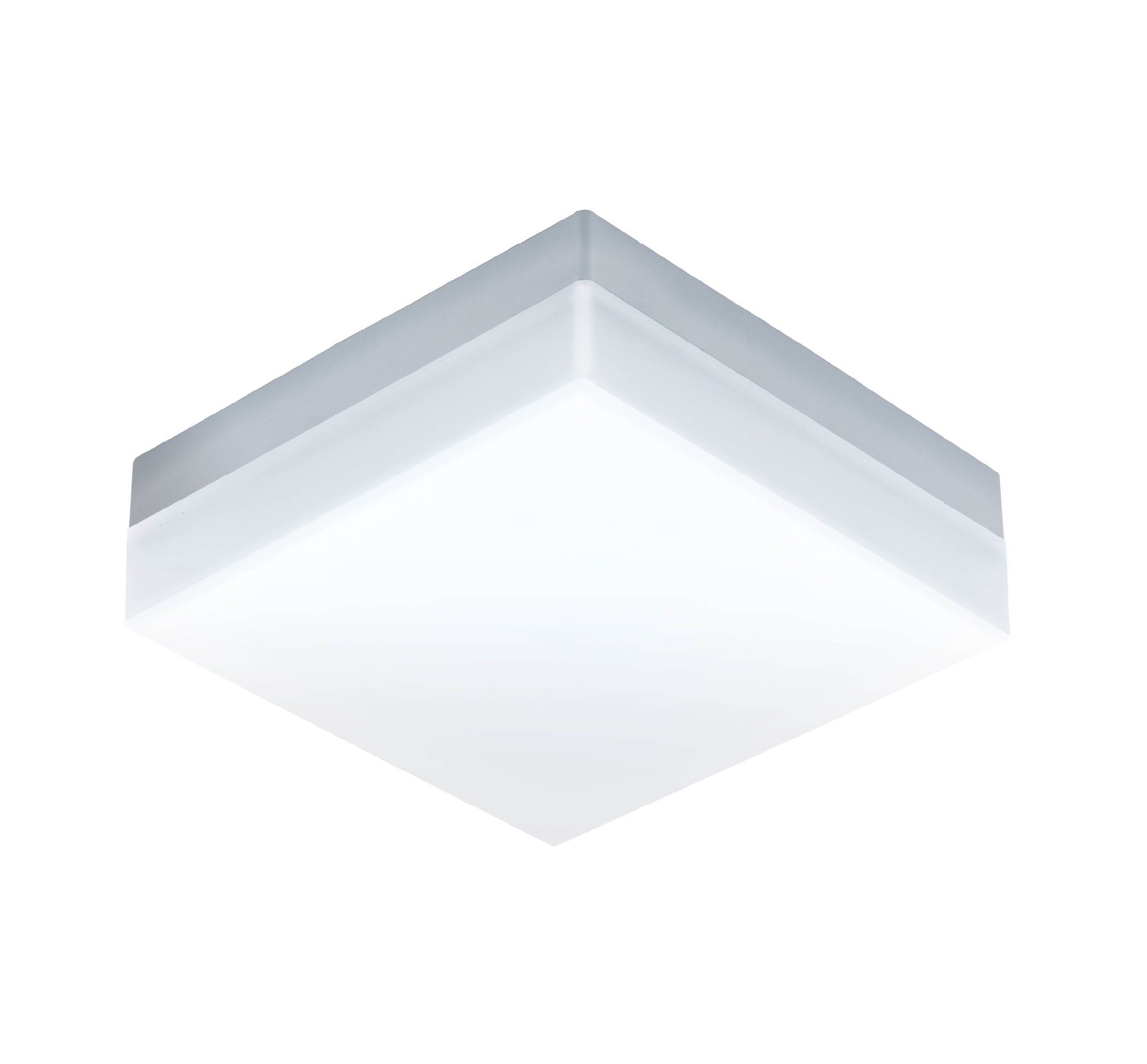Plafoniera LED IP44 bianco/opale 215x215