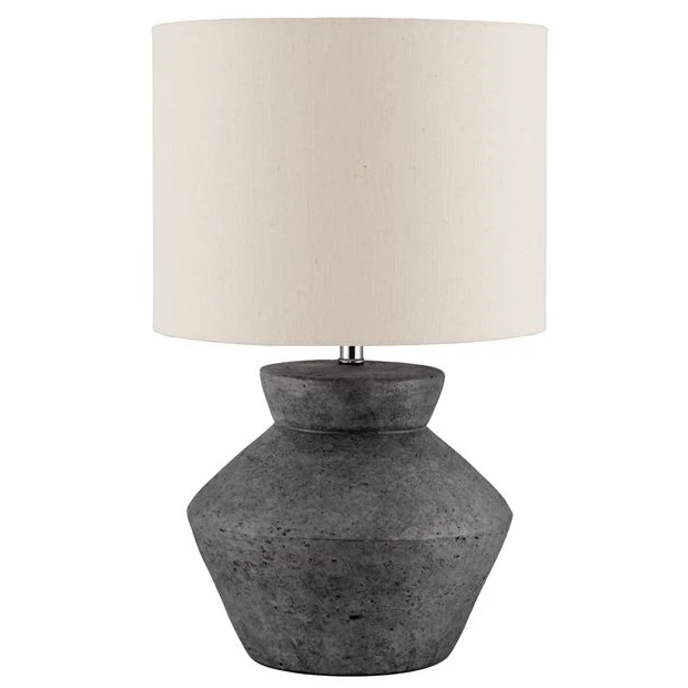 Lampada da tavolo E27 tessuto/ceramica