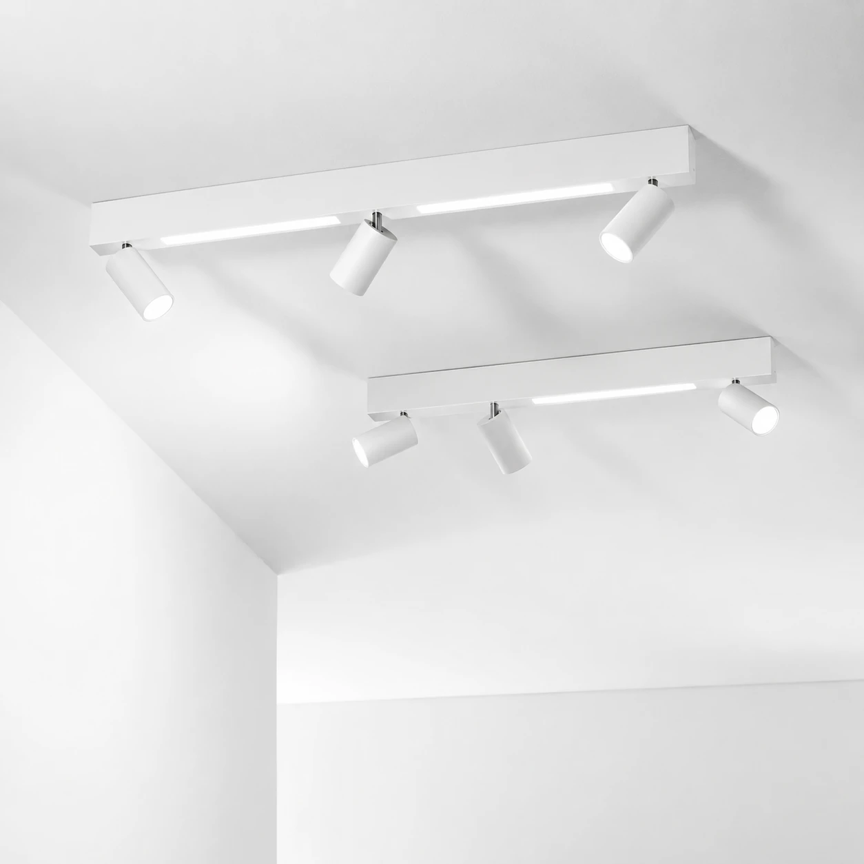Strahler 2xLED + 3xGU10 Weiß
