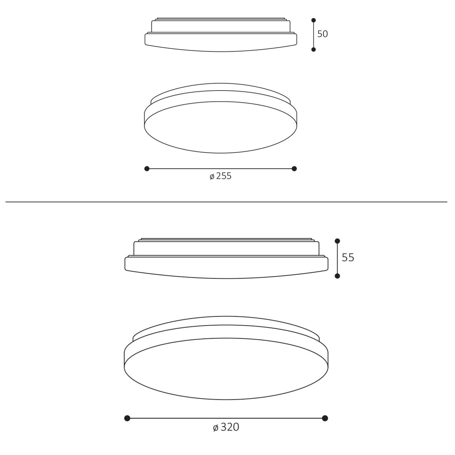 Plafoniera LED IP44 CCT
