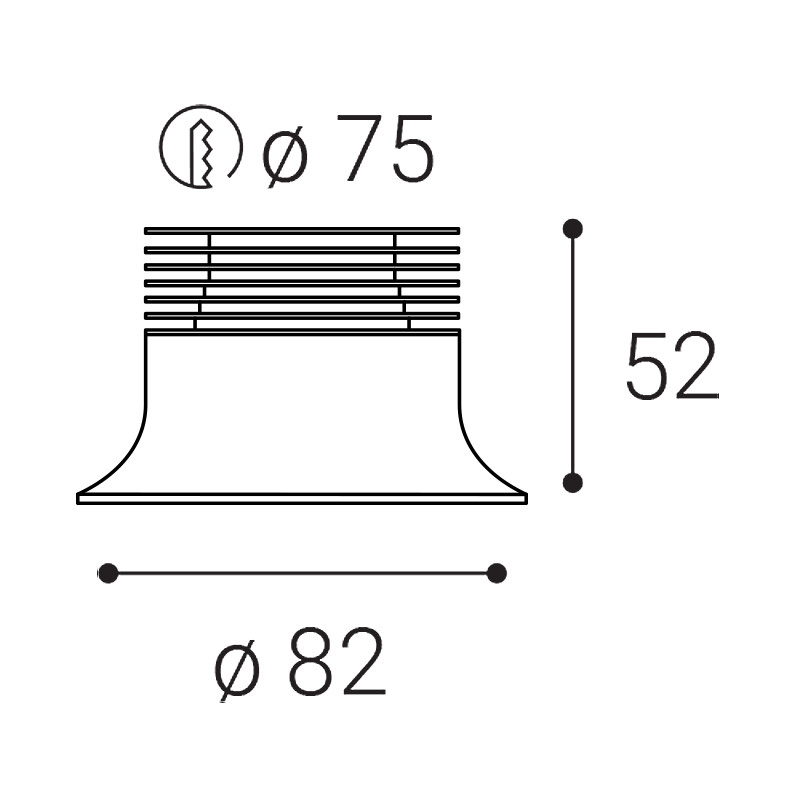 Faretto da incasso LED nero IP44